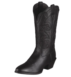 Ariat Ladies Heritage Western R Toe Black Western Boot - 10001037