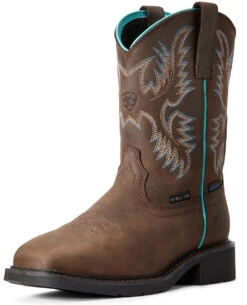 Ariat Women's Steel Toe Krista H20 Work Boots - Dark Brown