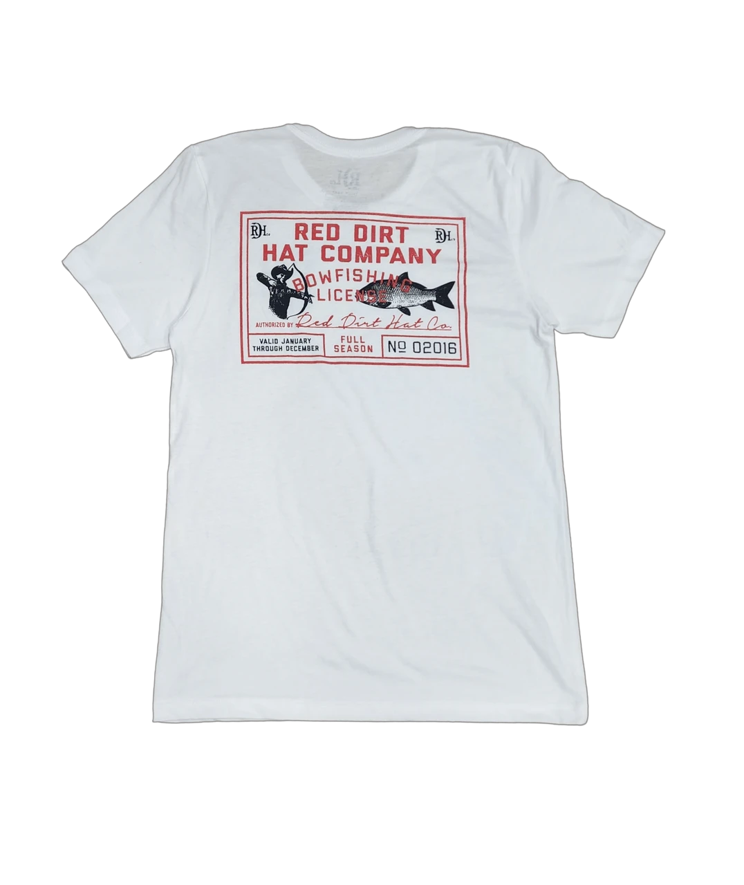 Red Dirt Bowfishing - Solid White Blend T-Shirt 1 Red Dirt Bowfishing - Solid White Blend T-Shirt