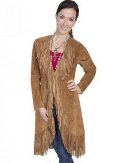 Scully Suede Fringe Maxi Coat - L19-81