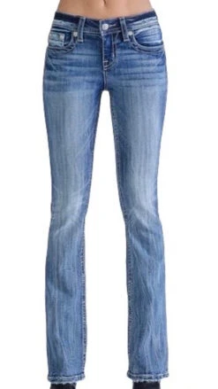 Lds Low-Rise Boot Cut Jean - L3870B