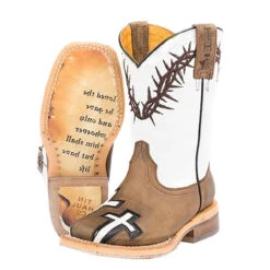 Tin Haul Kid's Between Two Thieves Cowboy Boot - Tan