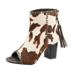 ROPER Lds Betsy Open Toe Ankle Back Zip Hair On Sandal - 09-021-0946-3069