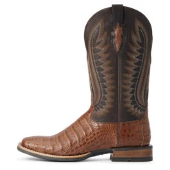 Ariat Men's Double Down Caiman Belly Square Toe Western Boot - Caramel/Caviar -10034152 7 Ariat Men's Double Down Caiman Belly Square Toe Western Boot - Caramel/Caviar -10034152 -Ariat Store F20 MNS WEST 10034030 side 80327.1648761321