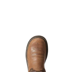 Ariat Ladies Fatbaby Heritage Brown Croc Print / Fudge- 10034020 -Ariat Store F20 WMS WEST 10034020 toe 75146.1613689316