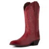 Ariat Lds 11" Heritage R Toe StretchFit Rosy Red - 10038433
