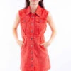 Scully Snap From Denim Dress Red - HC906RED