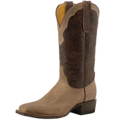 Tri Star Women's 12" Cowhide Cowgirl Boots W/ Embossed Top - Bone
