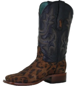 Corral Boots Ladies Camel/Black Embr. Wide SQ Toe - A4144