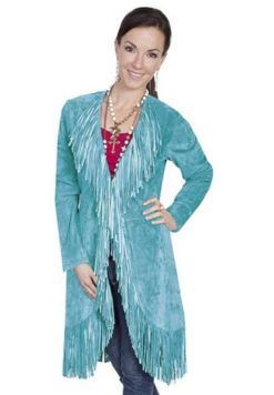 Scully Suede Fringe Maxi Coat - L19-251