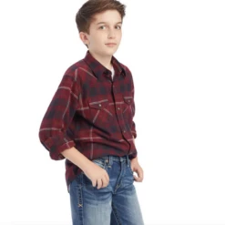 Boys Ariat Heath Retro Snap LS Shirt - 10041690