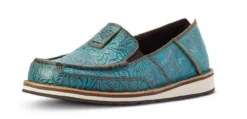 Ariat Brushed Turquoise Floral Emboss Moc - 10042526