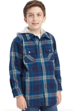 Boys Ariat Hannoch Retro LS Shirt Jacket - 10041698