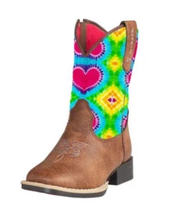 Twister Abigail Children's SQTOE Boot-Tye Dye Shaft - 4443602