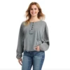 Ariat LD'S Pinon Henley LS Top - 10042313