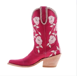 Ladies Vicky W Embroidery, Nubuck Grease Fuchsia 