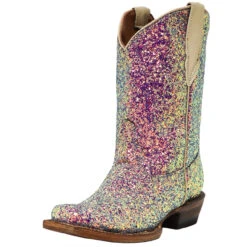 Kid's Mermaid Cowgirl Boots - Blue