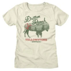 Womens Yellowstone Buffalo Landscape Tee